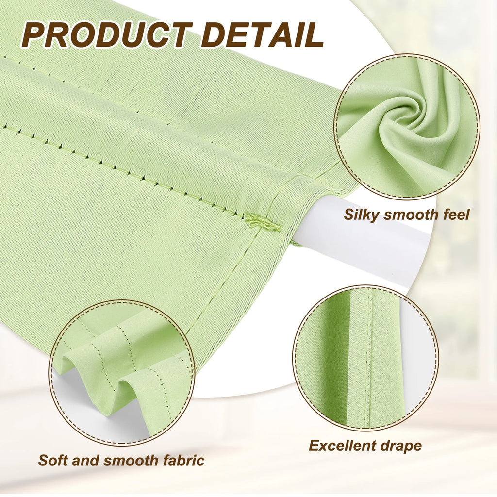 French Door Curtain,Blackout Thermal Insulated Energy Saving Drape Polyester Rod Pocket Curtains & Drapes for Window Treatments
